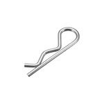 sourcing map Clip Pins 2.5mm Wire Carbon Steel 45mm Length Trailer R Shaped Spring Cotter Tractor Mower Fastener Hardware Silver Tone 20pcs