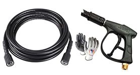 Mass Pro 5Mtr High Pressure Washer Accessories Hose Pipe with Washing Gun Cleaning Extension Flexible Hose Pipe Pressure Washer