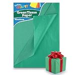 20pk Green Tissue Paper for Wrapping Gifts | 66cm x 50cm Green Tissue Paper Sheets for Packaging | Biodegradable Green Wrapping Paper for Craft, Arts, Gift Boxes & Bags | Wrapping Tissue Paper Sheets