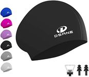 Womens Silicone Swim Cap for Long H