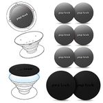 Metal Plate for Phone Magnet, 8 Pack Replacement Magnet Disc Magic Mount Plate with Adhesive Backing for Socket Grips & Magnetic Car Holder Cradle Stand(Dashboard/Vent/CD Slot/Windshield) - Round