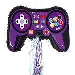 Video Game Controller Piñata Game Pull String Game Controller Piñata with Hanging Loop Piñata for Kids Birthday Party Supplies for Boys Girls Adults