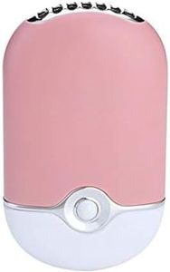 ThreeH Handheld Mini USB Fan Built-in Lithium Battery Air Conditioner Travel Rechargeable Fan Air Purifier Humidifier F015,Lightpink