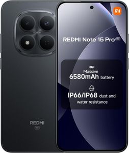 XIAOMI Redmi Note 15 Pro 5G Smartphone, 12+512GB, 200MP Camera, 6.83" AMOLED, Black