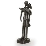 Dreamseden Affectionate Couple Art Iron Sculpture, Passionate Love Statue Romantic Metal Ornament Figurine Home & Office Decoration (Style 2)