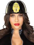 Leg Avenue Fireman Hat Costume Accessory, Black, One Size