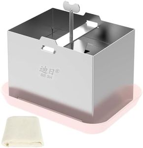 Walquicks Food Grade Stainless Steel Tofu Press Kit, Adjustable Pressure & Detachable Tofu Maker with Drip Tray, Home Tofu Machine for Firm or Soft Tofu (Small)