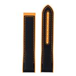 Wscebck Rubber Silicone Watch Strap Nylon Watchband for Omega Seamaster 300 Speedmaster 8900 Planet Ocean Tools 20mm 22mm Watchbands (Color : Black Orange-no bk, Size : 20mm)