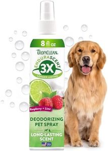 TropiClean Dog Perfume, Long Lasting Raspberry Lime Cologne, Deodorizing Spray for Smelly Dogs, After Bath Detangling Spray, Safe for Cats, 8oz.