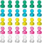 30 Pack 11MM Fridge Magnets Strong Push Pin Magnets for Whiteboard Colorful Skittle Magnetic Push Pins Thumb Tacks for Refrigerator Notice Board Office Home School Photo Dry Erase Board