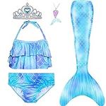5Pcs Girls Swimsuit Mermaid Tails f