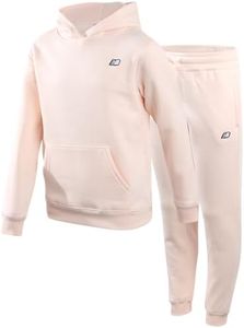New Balance Girls' Jogger Set - 2 Piece Fleece Hoodie and Joggers Kids Clothing Set (5-16), Size 14-16, Rose