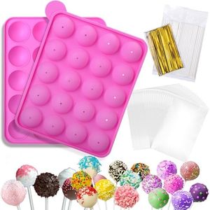 Palksky Cake Pop Kit - Cake Pop Mold With 100Pcs Cake Pop Sticks and Wrappers, Cake Pop Maker Supplies for Lollipops, Hard Candy, Chocolate