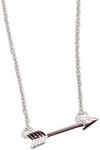 Tiny Horizontal Arrow Necklace, New