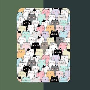 Case for All-New Kindle Paperwhite e-Readers 6" (Just for 11th Gen, 2022 Release), Ultra Lightweight Slim PU Leather Protective Cover with Auto Wake/Sleep/Cute Cartoon pet cat,Color,Kindle 11th Gen