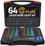 CVLIFE Bore Sight Laser Kit with 64 Adapters fit 0.17 to 12GA Calibers, Professional Green Laser Boresighter Kit for All Gun, Multiple Caliber Bore Laser Sighting Kit for Hunting Rifle Pistol Handgun