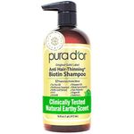 Pura D’Or Premium Organic Argan Oil Shampoo for Hair Loss Prevention (Gold Label), 16 Liquid Ounces Single