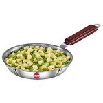 Hawkins 20 cm Frying Pan, Triply Stainless Steel Fry Pan, Induction Frying Pan, Small Frying Pan, Silver (SSF20)