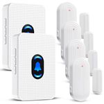 Daytech Door Chime Wireless Door Sensor Alarm Door Entry Chime with 980 FT Range for Business Home Office Store Alert When Entering 55 Chimes 5 Volumes