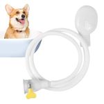 Shower Tap Attachment for Bath, Single Tap Shower Hose, Pet Shower Sink Hose with Secure Fit Clamp Included, for Bathing Baby, Pet, Portable Dog Shower, 1.3 m Hose(White)