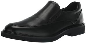 ECCO Men's London Apron Toe Slip on Loafer, Black, 12-12.5