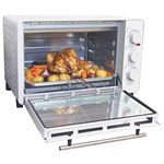 Igenix IG7131 30 Litre Countertop Mini Oven Electric Cooker and Grill, Ideal for Roasting, Baking, Grilling and Reheating with Aluminium Baking Tray, White