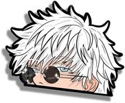 YUNEX 5.1" Man with White Hair and Sunglasses Anime Peek Car Accessories Decals DIY Decoration Window Laptop Luggage Bumper Stickers for Motorcycle Trunk