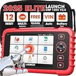 LAUNCH CRP129X V2.0 OBD2 Scanner, ABS SRS Transmission Engine Diagnostic Tool with 12 Service Functions, Lifetime Free Update, Auto VIN, Battery Test