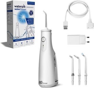 Waterpik Cordless Water Flosser – White Portable Oral Irrigator