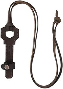 Hide & Drink - Key Shape Adjustable Eyeglasses Strap Handmade from Full Grain Leather - Bourbon Brown, Bourbon Brown