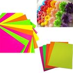 CANVASS Pack of 10 Bright A4 Size Multicolored Stiff Felt Sheet 1mm Thick for Craft (20cm*30cm) (A4 Size, Set of Fluorescents)