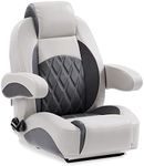 DeckMate Luxury Reclining Pontoon Captain's Chair - Gray and Charcoal (RCL-500)