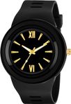 PAPIO Black Color Plastic Band Analog Boys Watch for Men (MN-106 Black)