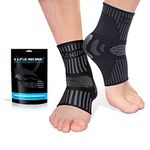 Professional Ankle Support Brace 2 Pack, Breathable Plantar Fasciitis Socks, Anti-Slip Ankle Compression Sleeve Socks for Joint Pain, Ligament Damage, Sprained Ankle, Achilles Tendonitis, Sports