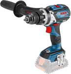 Bosch Professional 18V System Cordless Combi Drill GSB 18V-110 C (max. torque of 110 Nm, incl. Aux. Handle, without battery/charger)