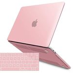 IBENZER Compatible with MacBook Pro 15 Inch Case 2019 2018 2017 2016 A1990 A1707, Plastic Hard Shell Case with Keyboard Cover for Mac Pro 15 Touch Bar, Rose Quartz, T15RQ+1A