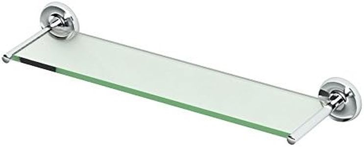 Gatco 5077 Designer II Glass Shelf, Chrome/Wall Mounted 22.50" x 5.85" Tempered Glass Shelf