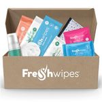 FreshWipes Self Care Starter Kit – 10 Piece Personal Hygiene Gift Set - Rinse Free and Waterless Solution for Men and Women – Full Body Wipes, Shampoo Cap, Body Wash, Intimate Wipes and More