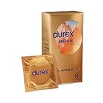 Durex Nude XL Extra Thin and Extra Large Condoms - 8 Condoms