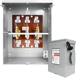 200-Amp, 3 Pole 120V/240V Generator Transfer Switch, 48000W Manual Transfer Switch for Home Generator, Meeting NEMA 3R Standards for Outdoor and Indoor General-Duty Double-Throw Safety Switch