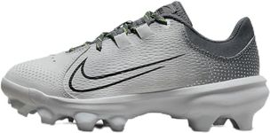 Nike Women's Hyperdiamond 4 Pro Molded Softball Cleats (Grey | White us_Footwear_Size_System, Adult, Women, Numeric, Medium, Numeric_9)