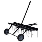 vidaXL Scarifier for Ride-On Mower | Lawn Aerator | Quick Moss & Weed Clearance | 100 cm Working Width | Durable Steel Material | 20-teeth Steel Tine