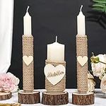 3 Pcs Rustic Unity Candles for Wedd