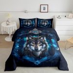Feelyou Wolf Comforter Set Full Ani