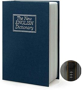 Diversion Book Safe Storage Box (9.5"×6"×2.2"), Dictionary Secret Safe Can with Security Combination Lock, Diversion Book Hidden Safe (Blue dictionary,Combination)