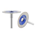 SHDIATOOL Diamond Glass Cutting Disc, 50mm(2-inch) Mini Diamond Saw Blades with 6mm Shank for Tile Ceramic Porcelain Marble Granite Artificial Stone on Drill Machine Pack of 2