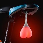 BONFQERT Bike Balls Tail Light, Rear Cycling Tailight - LED Heart Shaped Creative Silicone Light, Bike Waterproof Essential Night Bicycle Seat Back Night Warning LED, Bike Gifts