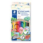 Staedtler Erasable Colored Pencils, 12 Colors (14450NC12)