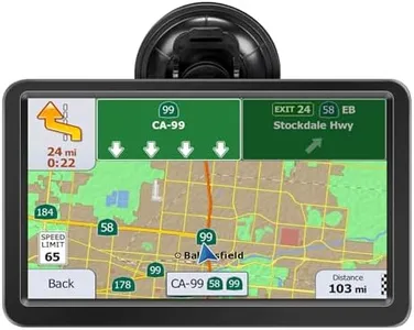 GPS Navigator for Car, Truck GPS Navigation System, 7 inch 256M+16GB Touch Screen Sat Nav Trucker Vehicle GPS Unit, Voice Turn Direction Guidance, Speed Warning, North America Map Lifetime Free Update