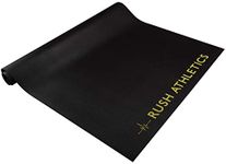 RUSH ATHLETICS X-Large Premium JUMP ROPE Fitness Mat - 6ft x 4ft 8mm Thick, High Density Non-Slip, Workout Mats for Home Gym Flooring - Plyo, Cardio, MMA Mats (183cm Long x 122cm Wide x 8mm Thick)